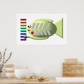Poster Poisson à rayons X jouant le Xylophone (Cuisine)