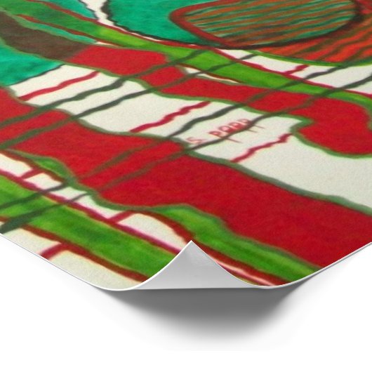 Poster Poisson Abstrait (Coin)