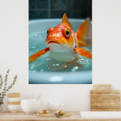 Poster Poisson amusant dans le bain (Cuisine)
