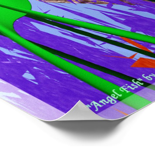 Poster Poisson-ange 3d coloré (Coin)