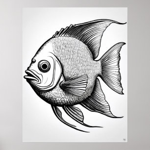 Poster Poisson Angel - Poisson Art Imprimer