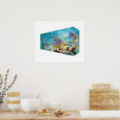 Poster Poisson Anthias à la barrière de corail - Design p (Cuisine)