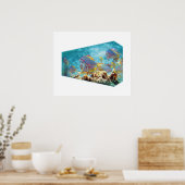 Poster Poisson anthias sur récif corallien - Conception p (Cuisine)