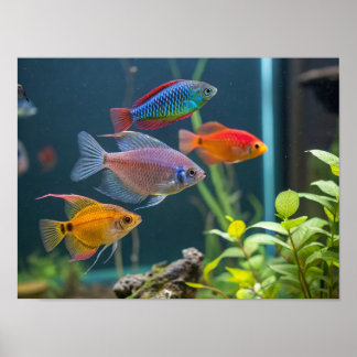 Poster poisson aquarium
