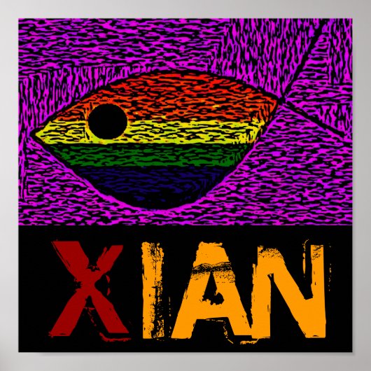 Poster Poisson arc-en-ciel (Devant)