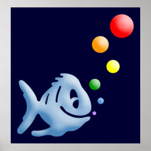 Poster poisson arc-en-ciel