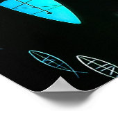 Poster Poisson atomique vintage (Coin)