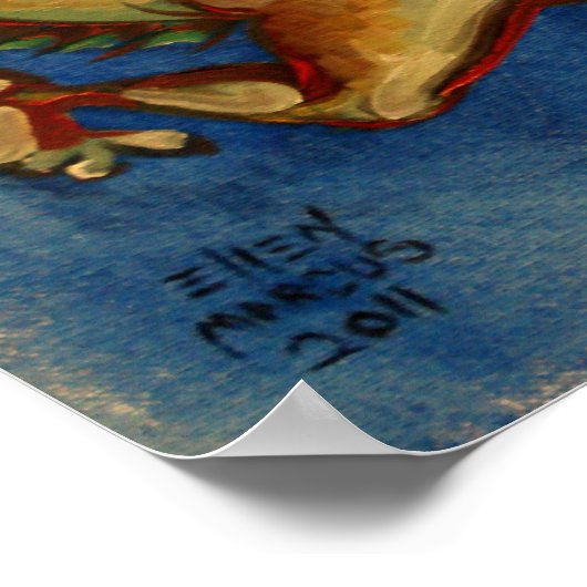 Poster Poisson avec pattes (Coin)