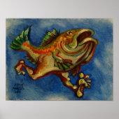 Poster Poisson avec pattes (Devant)