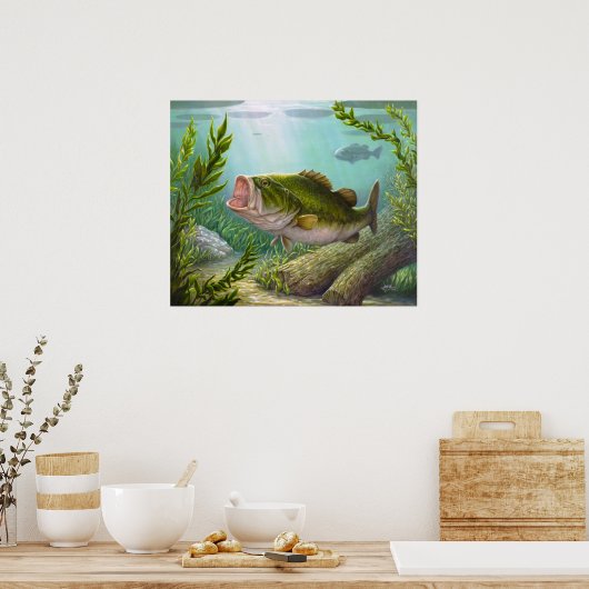 Poster Poisson basse (Cuisine)