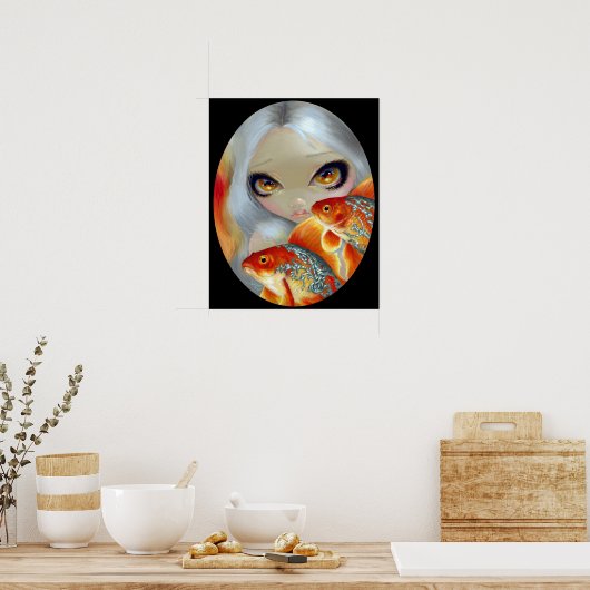 Poster Poisson bijoux : Argent et or ART IMPRIMER poisson (Cuisine)
