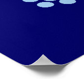 Poster Poisson bleu Koi (Coin)