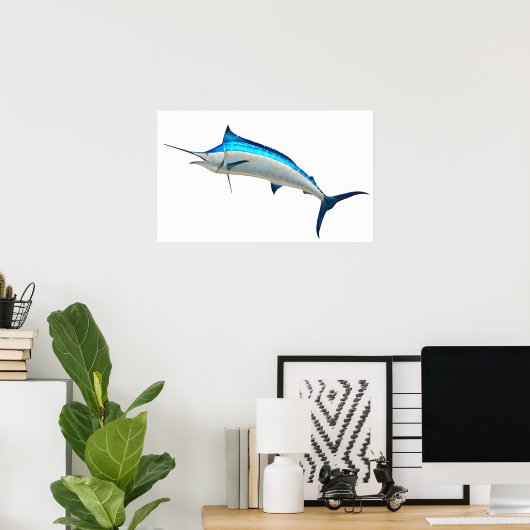 Poster Poisson Blue Marlin (Bureau à domicile)