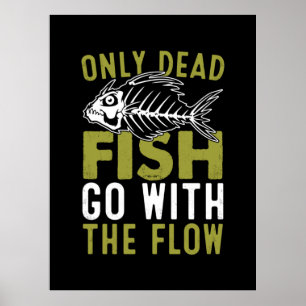 Poster Poisson-cadeau Fisher Aller Avec Le Flux