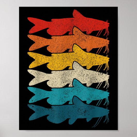 Poster Poisson-chat de rivière Pêche de poisson-chat vint (Devant)