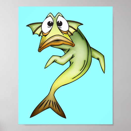 Poster Poisson Choqué (Devant)