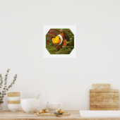 Poster Poisson clown en anémone vert. Conception photogra (Cuisine)