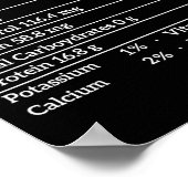 Poster Poisson-crevette bouilli - valeur nutritive Carte (Coin)