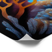 Poster Poisson de calcaire coloré (Coin)