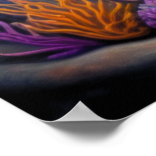 Poster Poisson de calcaire coloré (Coin)