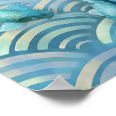 Poster Poisson de carpe bleue Koi (Coin)