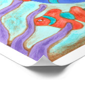 Poster Poisson de couleur pop (Coin)