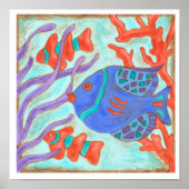 Poster Poisson de couleur pop (Devant)