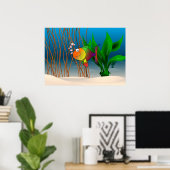 Poster Poisson de dessin coloré et mignon (Bureau à domicile)