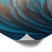 Poster Poisson de dessin de calcaire bleu rose IV (Coin)