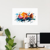 Poster Poisson de fête (Bureau à domicile)