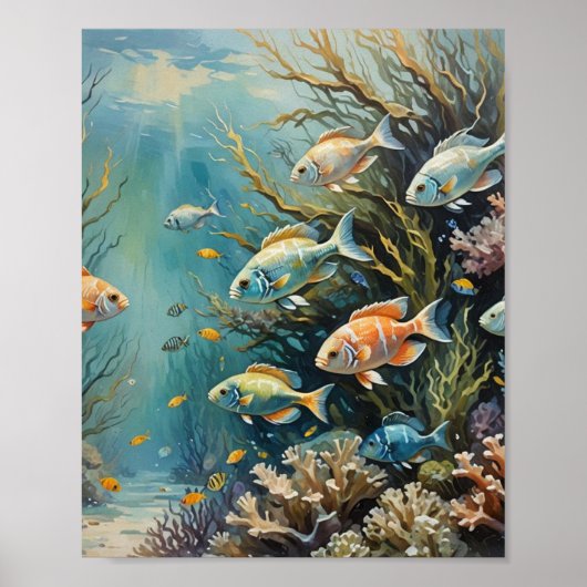 Poster Poisson de récif tropical (Devant)