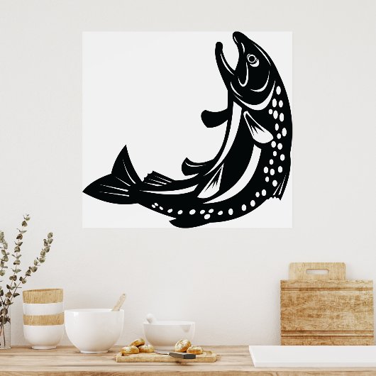 Poster Poisson de truite (Cuisine)