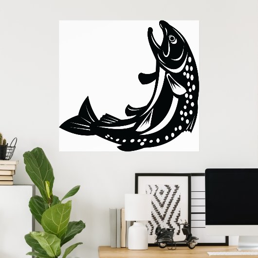 Poster Poisson de truite (Bureau à domicile)