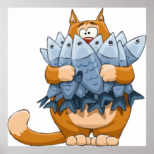 Poster Poisson d'élevage de chats (Devant)