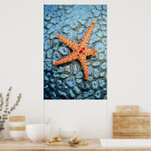 Poster Poisson D'Épée Sur Un Corail Aux Politiches (Cuisine)