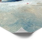 Poster Poisson des Caraïbes orange et bleu (Coin)