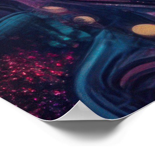 Poster Poisson d'or psychédélique (Coin)