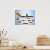 Poster Poisson Doré et Requin (Cuisine)