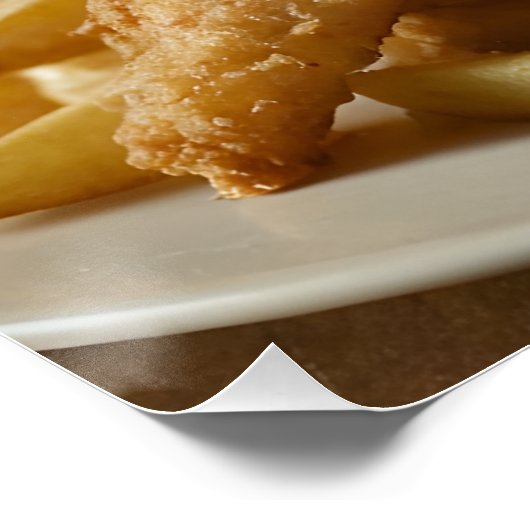 Poster Poisson et chips (Coin)