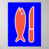 Poster Poisson et couteau (Devant)