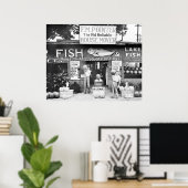 Poster Poisson et fruits : 1936 (Bureau à domicile)