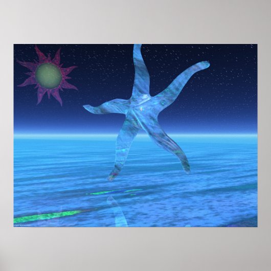 Poster Poisson étoile Abstrait (Devant)