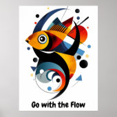 Poster Poisson géométrique minimaliste Abstrait (Devant)