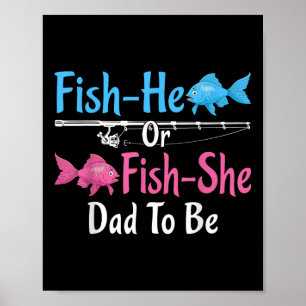 Poster Poisson-il ou Poisson-elle Papa va être Révélation