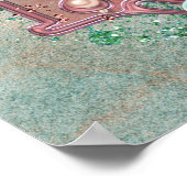 Poster Poisson Imaginaire Art nouveau (Coin)