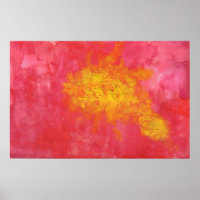 Poisson jaune Abstrait rouge