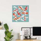 Poster Poisson koi (Bureau à domicile)