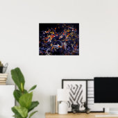 POSTER POISSON KOI EN FLEURS (Bureau à domicile)