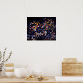 POSTER POISSON KOI EN FLEURS (Cuisine)