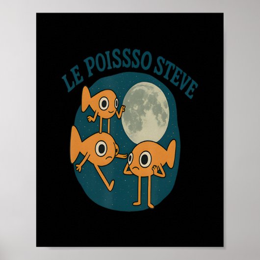 Poster Poisson Le Poisson Steve Funny Fish (Devant)